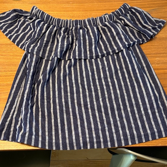 Banana Republic Tops - Banana Republic Blue and White Striped Blouse